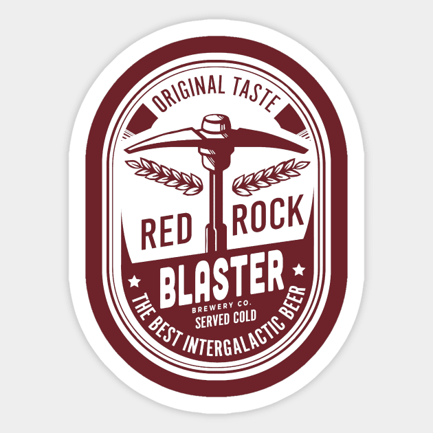 Deep Rock Galactic Red Rock Blaster Ale Sticker by CatsandBats